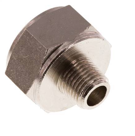Adaptador reductor R1/4'' Macho x Rp3/4'' Hembra Latón niquelado 16bar (224.8psi)