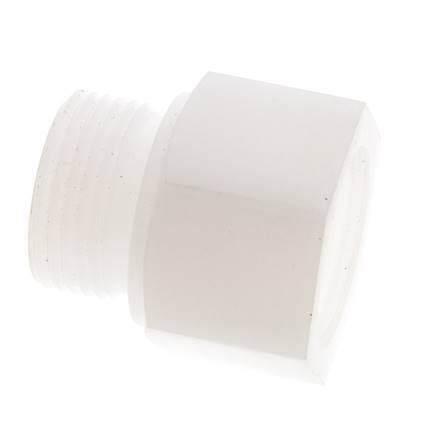 Threaded Extension G1'' Male x Female PVDF 10bar (140.5psi) FDA 43mm Hex