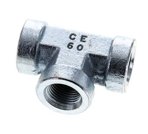 Tee Fitting 3/8'' NPT Female Steel High Pressure 210bar (2950.5psi)