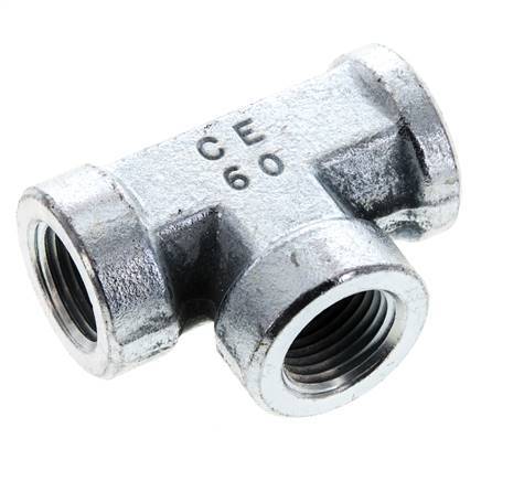 Racor en T 1/2'' NPT Hembra Acero Alta Presión 210bar (2950.5psi)