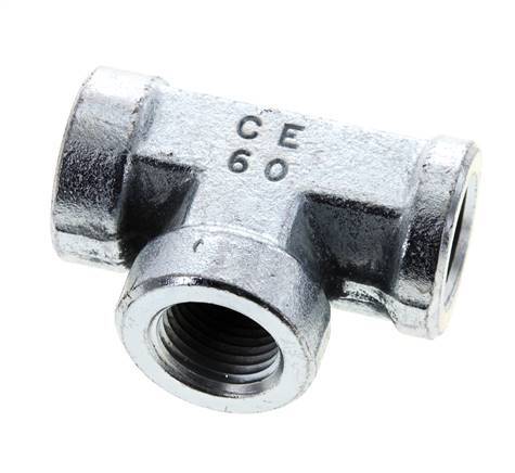 Racor en T 1/2'' NPT Hembra Acero Alta Presión 210bar (2950.5psi)