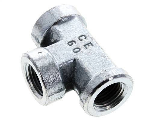 Racor en T 1/2'' NPT Hembra Acero Alta Presión 210bar (2950.5psi)