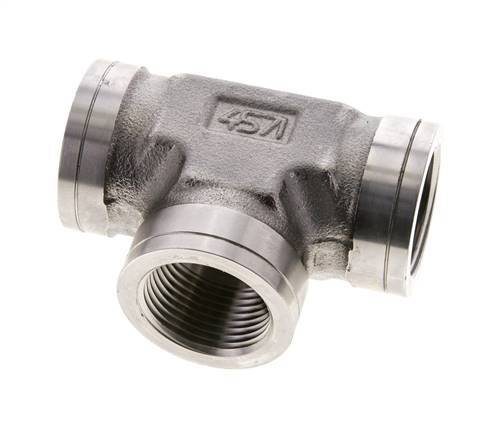 Racor en T 1'' NPT Hembra Acero inoxidable Alta presión 140bar (1967.0psi)
