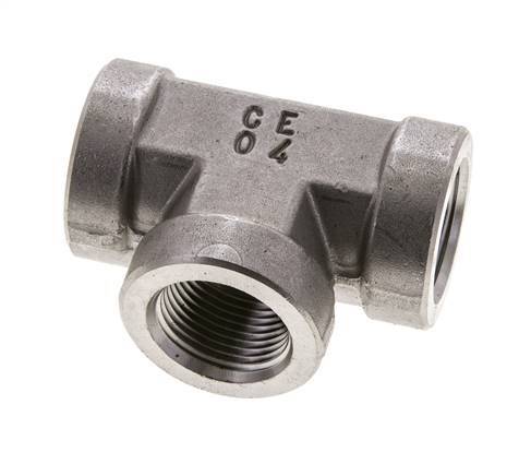 Racor en T 3/4'' NPT Hembra Acero inoxidable Alta presión 170bar (2388.5psi)