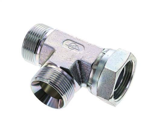 Tee Fitting G1'' Male x Female Steel Hydraulic 225bar (3161.25psi)
