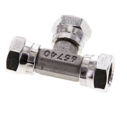 Tee Fitting G1/4'' Female Stainless steel Hydraulic 400bar (5620.0psi)