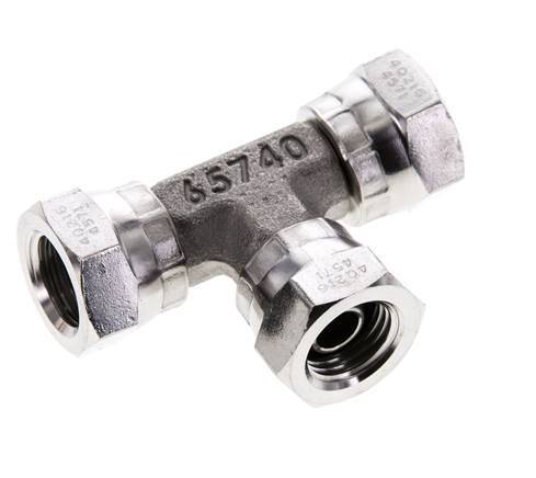 Tee Fitting G1/4'' Female Stainless steel Hydraulic 400bar (5620.0psi)