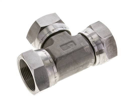 Racor en T G1 1/2'' Hembra Acero inoxidable Hidráulico 125bar (1756.25psi)