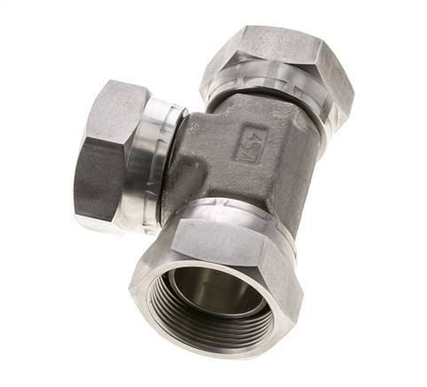 Racor en T G1 1/2'' Hembra Acero inoxidable Hidráulico 125bar (1756.25psi)