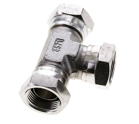 Tee Fitting G1'' Female Stainless steel Hydraulic 150bar (2107.5psi)