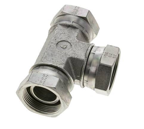 Tee Fitting G1 1/2'' Female Steel Hydraulic 125bar (1756.25psi)