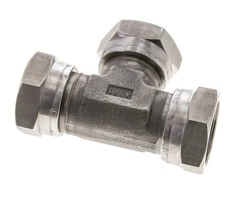 Tee Fitting G1 1/4'' Female Stainless steel Hydraulic 150bar (2107.5psi)