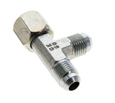 JIC Tee Fitting UNF 9/16''-18 Female x Male Steel 350bar (4917.5psi)