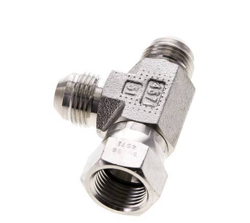 Racor en T JIC UNF 3/4''-16 Hembra x Macho Acero inoxidable 350bar (4917.5psi)