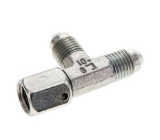 Racor en T JIC UNF 7/16''-20 Hembra x Macho Acero 350bar (4917.5psi)
