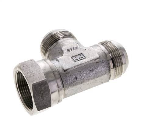 Racor en T JIC UN 1-5/8''-12 Hembra x Macho Acero inoxidable 210bar (2950.5psi)