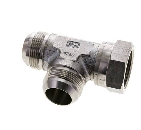 Racor en T JIC UN 1-5/8''-12 Hembra x Macho Acero inoxidable 210bar (2950.5psi)