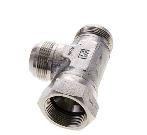 Racor en T JIC UN 1-5/8''-12 Hembra x Macho Acero inoxidable 210bar (2950.5psi)