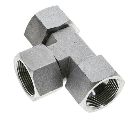 JIC Tee Fitting UN 1-5/8''-12 Female Steel 140bar (1967.0psi)