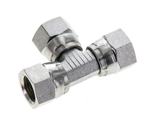 Racor en T JIC UNF 1/2''-20 Hembra Acero 275bar (3863.75psi)