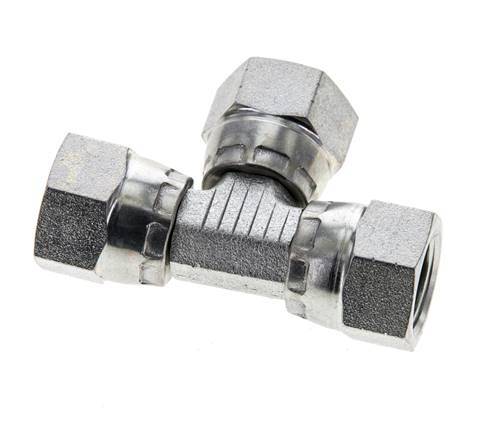 Racor en T JIC UNF 1/2''-20 Hembra Acero 275bar (3863.75psi)