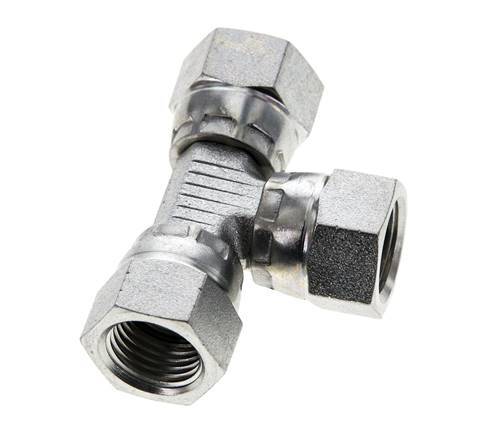 Racor en T JIC UNF 1/2''-20 Hembra Acero 275bar (3863.75psi)