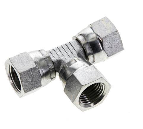 Racor en T JIC UNF 1/2''-20 Hembra Acero 275bar (3863.75psi)
