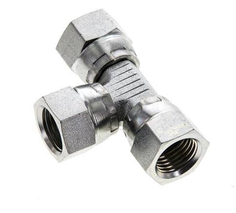 Racor en T JIC UNF 1/2''-20 Hembra Acero 275bar (3863.75psi)