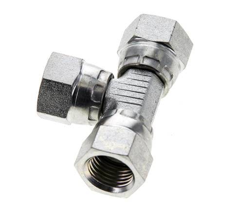 Racor en T JIC UNF 1/2''-20 Hembra Acero 275bar (3863.75psi)