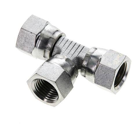 Racor en T JIC UNF 1/2''-20 Hembra Acero 275bar (3863.75psi)