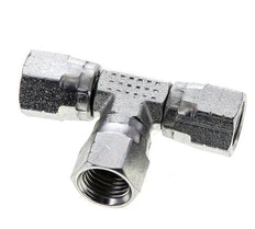 JIC Tee Fitting UNF 7/16''-20 Female Steel 310bar (4355.5psi)