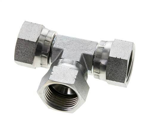 JIC Tee Fitting UN 1-1/16''-12 Female Steel 210bar (2950.5psi)