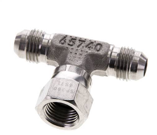 JIC Tee Fitting UNF 9/16''-18 Male x Female Stainless steel 350bar (4917.5psi)