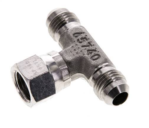 JIC Tee Fitting UNF 9/16''-18 Male x Female Stainless steel 350bar (4917.5psi)