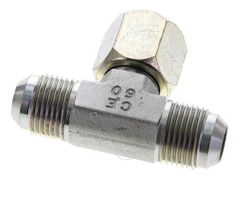 JIC Tee Fitting UNF 7/8''-14 Male x Female Steel 350bar (4917.5psi)