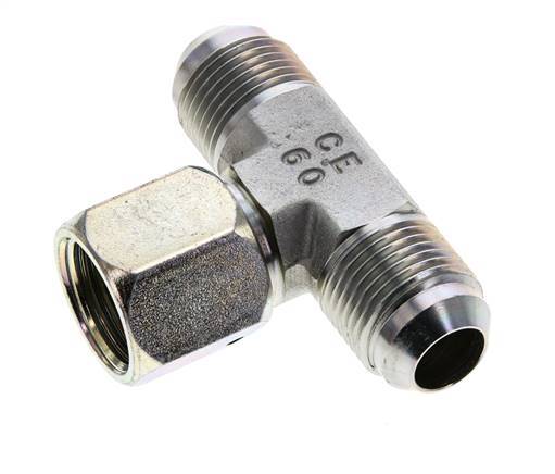 Racor en T JIC UNF 7/8''-14 Macho x Hembra Acero 350bar (4917.5psi)