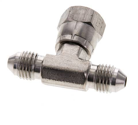 Racor en T JIC UNF 7/16''-20 Macho x Hembra Acero inoxidable 350bar (4917.5psi)