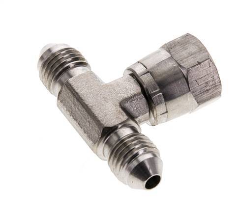 Racor en T JIC UNF 7/16''-20 Macho x Hembra Acero inoxidable 350bar (4917.5psi)