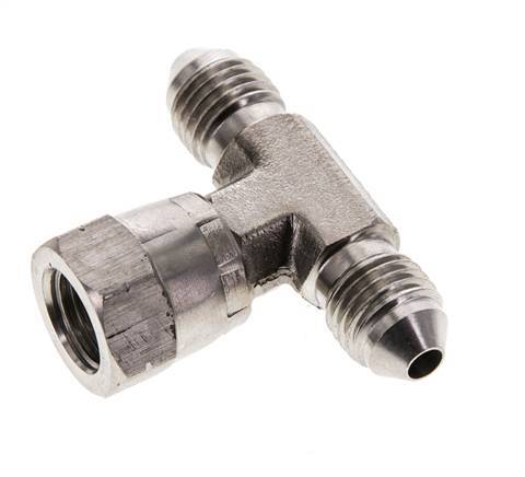 Racor en T JIC UNF 7/16''-20 Macho x Hembra Acero inoxidable 350bar (4917.5psi)