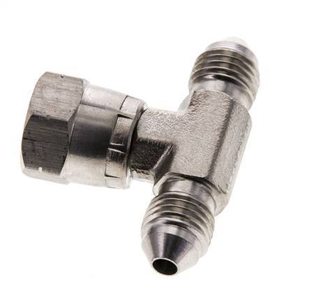 Racor en T JIC UNF 7/16''-20 Macho x Hembra Acero inoxidable 350bar (4917.5psi)