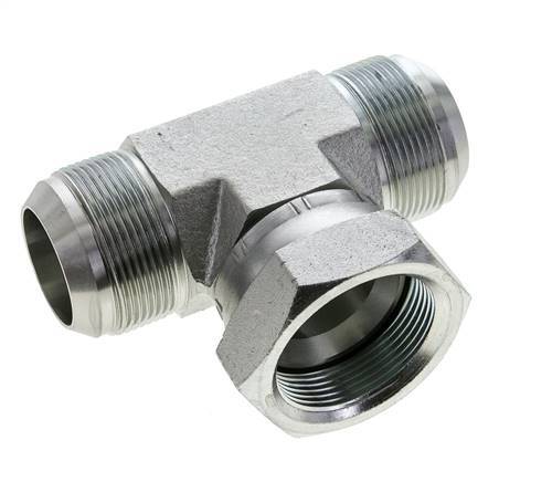 JIC Tee Fitting UN 1-7/8''-12 Male x Female Steel 170bar (2388.5psi)