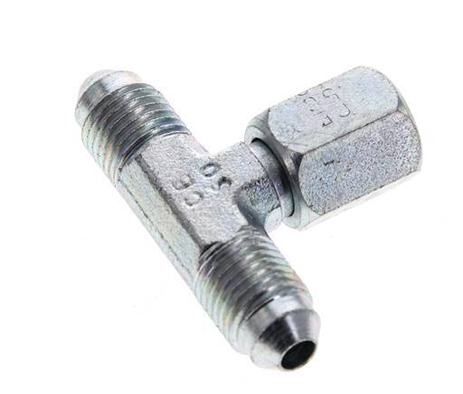 Racor en T JIC UNF 7/16''-20 Macho x Hembra Acero 350bar (4917.5psi)
