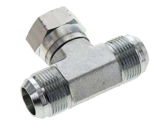 JIC Tee Fitting UN 1-5/16''-12 Male x Female Steel 250bar (3512.5psi)
