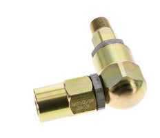 Junta giratoria 3/8'' macho R x hembra Rp en L Acero NBR 350bar (4917.5psi)