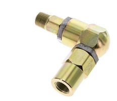 Junta giratoria 3/8'' macho R x hembra Rp en L Acero NBR 350bar (4917.5psi)