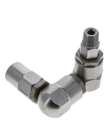 Junta giratoria 3/8'' macho R x hembra Rp en forma de Z Acero NBR 350bar (4917.5psi)