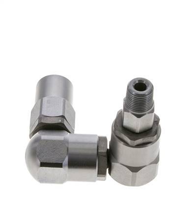 Junta giratoria 3/8'' macho R x hembra Rp en forma de Z Acero NBR 350bar (4917.5psi)