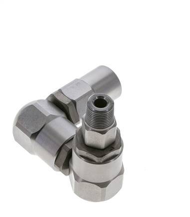 Junta giratoria 3/8'' macho R x hembra Rp en forma de Z Acero NBR 350bar (4917.5psi)