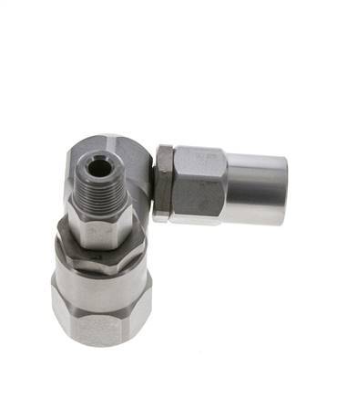 Junta giratoria 3/8'' macho R x hembra Rp en forma de Z Acero NBR 350bar (4917.5psi)