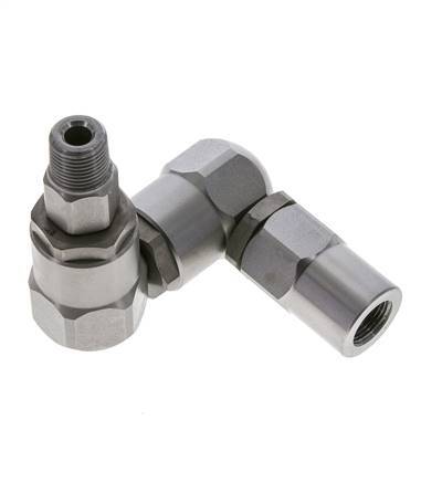 Junta giratoria 3/8'' macho R x hembra Rp en forma de Z Acero NBR 350bar (4917.5psi)